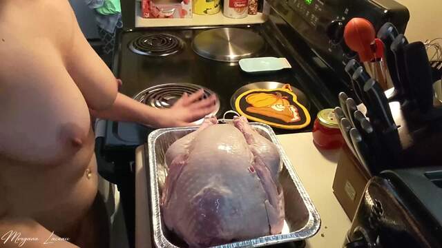 Roasting Tom the turkey video from Morgana Laveau