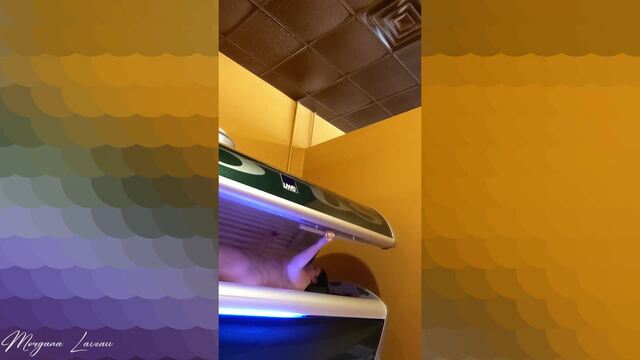 Changing at the tanning bed video from Morgana Laveau