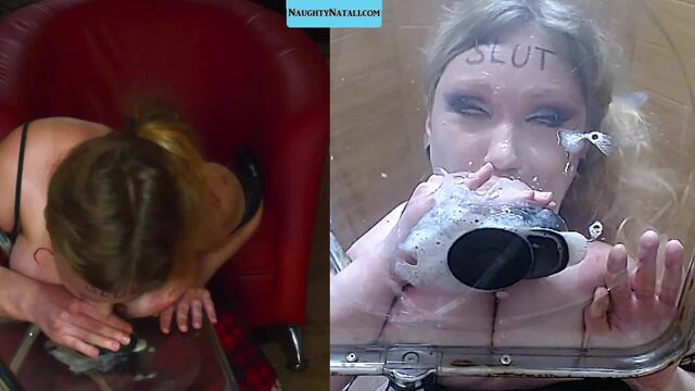 Split Screen Sloppy Chair Deepthroat 30-11-2023 video from Naughty Natali