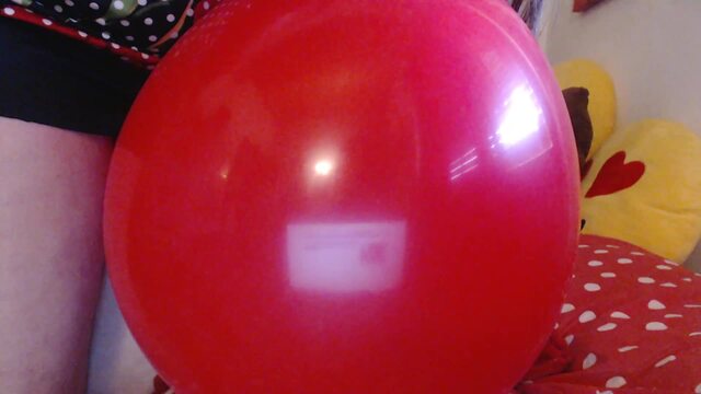 Red Latex Tension: Nicoletta Polka Dot Tease & Balloon Play video