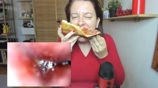 Pizza with Tropea onions and sausage - Exploration inside the stomach with PillCam 1080HD video from NicoleFetish