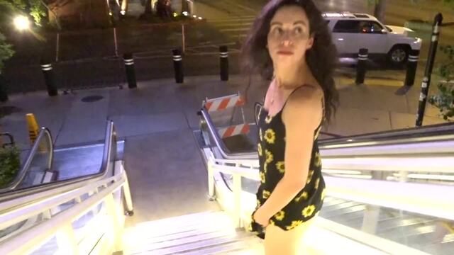 Real slut in public pt1