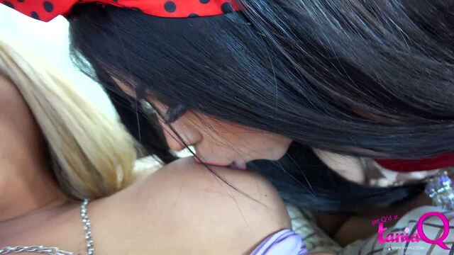 transgender girls at the sofa sex photoshoot 2 video from Nikki Montero