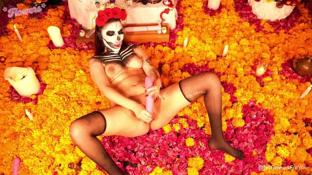 La Catrina Gets Naughty on the Ofrenda video from NoFlowersForYou