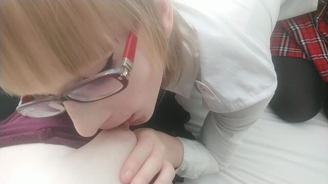 Schoolgirl Sucks her Teacher's Breast video from Nora Ivchenko