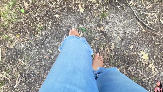 PF Walks Barefoot Outside video from Pink Foxx