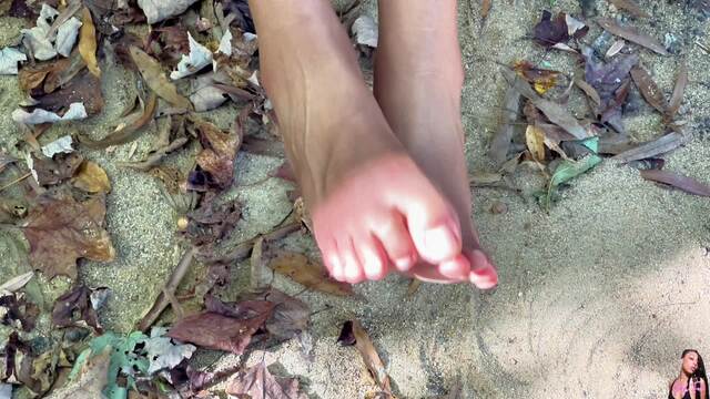 Pink Foxx Shows Off Her Feet While Outdoors video from Pink Foxx
