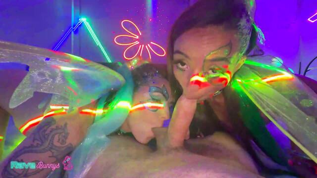 Sasha Tatcha And Tiny Rhea Turn A Rave Into A Lesbian Afterparty! video from RaveBunnys