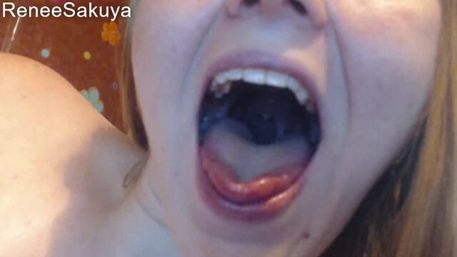 Inside her throat, mouth fetish video from Renee Sakuya
