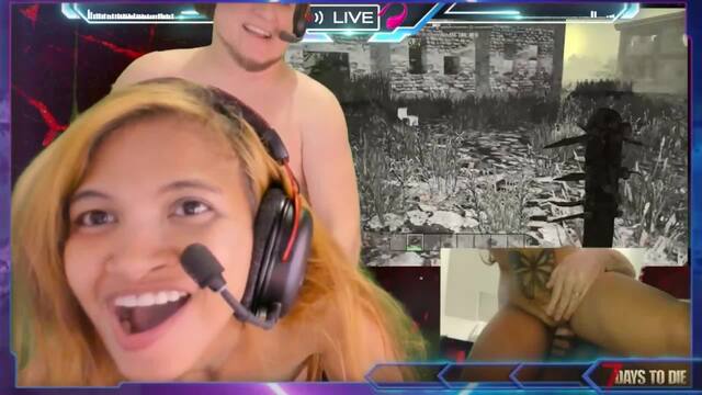 Fucking While Gaming 7 Days To Die Fingering that Tight Pussy then Fuck with Creampie video from Sexy Gaming Couple