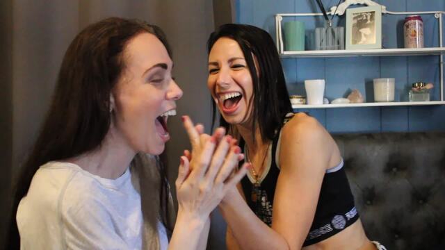 Sensual Finger Biting with SluttySarah and Mistress Katherine Green Leaves Decorative Bite Mark Jewelry video from SluttySarah