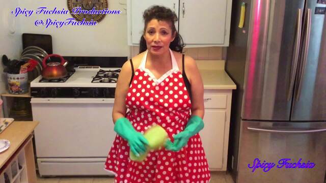 Big Ass BBW Cleans Floor and Cock with Sponge video from Spicy Fuchsia