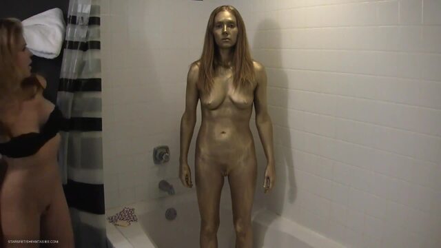 I Wish You Were a Real Girl - Candle Boxxx & Star Nine wet and messy wam wet look gold paint statue fetish transformation fantasies transformation fantasy transformation fetish real doll fetish humor humour role playing shower fetish blondes video from Star Nine