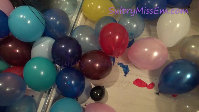 POV balloon stomping in heels video from SultryMissEm