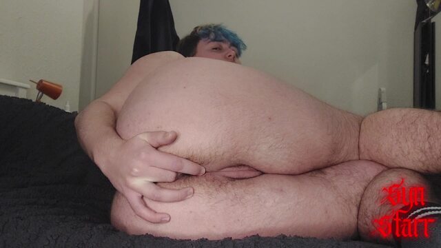 FTM clear dildo anal training video from Syn Starr