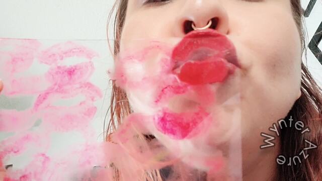 Auntie Wynter Aggressively Covers You in Red Lipstick Kisses! video from Wynter Azure
