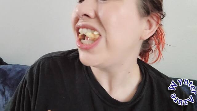 Chewing Breakfast Open Mouthed and Loudly video from Wynter Azure